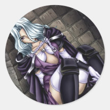 Anime Warrior Girl Stickers