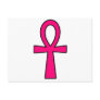 Ankh Egyptian Hieroglyphic Cross Key Life Pink Postcard