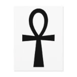 Ankh Egyptian Hieroglyphic Symbols Life Key Black Postcard