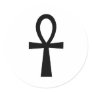 Ankh Egyptian Hieroglyphic Symbols Life Key Black Sticker
