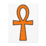 Ankh Egyptian Hieroglyphic Symbols Life Key Orange Post Card