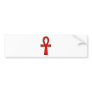 Ankh Egyptian Hieroglyphic Symbols Life Key Red Bumper Sticker