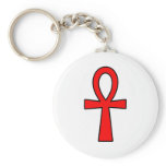 Ankh Egyptian Hieroglyphic Symbols Life Key Red Key Chain