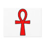 Ankh Egyptian Hieroglyphic Symbols Life Key Red Postcards