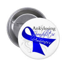 Ankylosing Spondylitis Awareness Ribbon Pinback Buttons