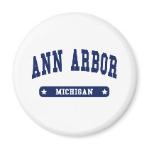 Ann Arbor Michigan College Style t shirts magnets