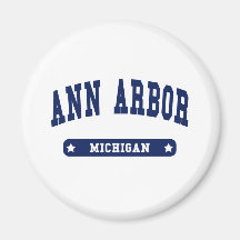 Ann Arbor Michigan College Style t shirts Fridge Magnets