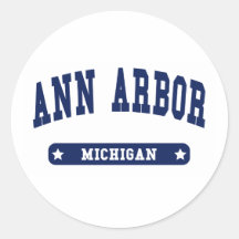 Ann Arbor Michigan College Style t shirts Stickers