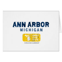 Ann Arbor Michigan Great Lake State Cards