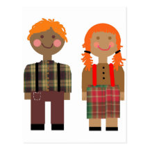 Ann et Andy Raggedy Cartes Postales