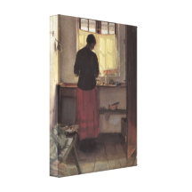 Anna Ancher - Girl in the kitchen Canvas Prints