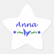 Anna (Blue Butterfly) Stickers