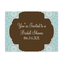 AnnaLiese Damask - Blue Bridal Shower Postcards