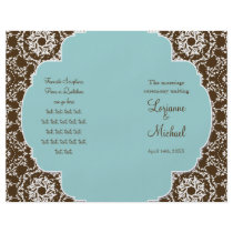 AnnaLiese Damask - Formal Wedding Program Full Colour Flyer