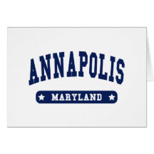 Annapolis Maryland College Style t shirts Greeting Cards