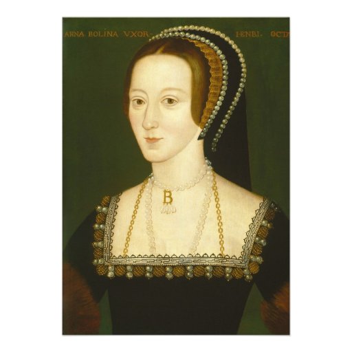 Anne Boleyn Second Wife of Henry VIII Portrait Personalized Invites