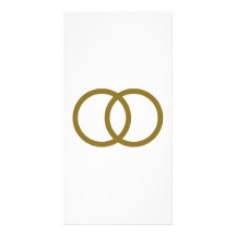 Anneaux de mariage d'or cartes de vœux avec photo