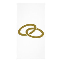 Anneaux de mariage d'or cartes de vœux avec photo