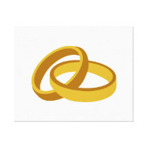 Anneaux de mariage d'or impression sur toile