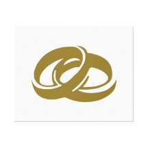 Anneaux de mariage d'or impression sur toile