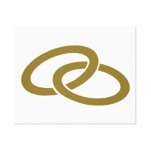 Anneaux de mariage d'or toile tendue sur châssis