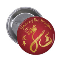 Année du dragon 2012 - nouvelle année chinoise heu badges avec agrafe