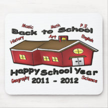 Année scolaire heureuse tapis de souris