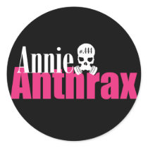 annie anthrax - black sticker