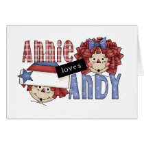 Annie Loves Andy Tshirts and Gifts Greeting Card