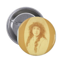 Annie Russell, 'Mice and Men' Retro Theatre Buttons