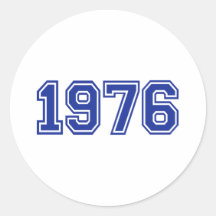 Anniversaire 1976 adhésif rond