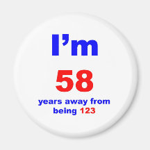 Anniversaire 65 aimant pour réfrigérateur