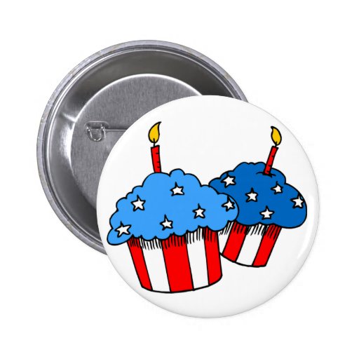Anniversaire américain du petit gâteau Etats-Unis- Badges Avec Agrafe