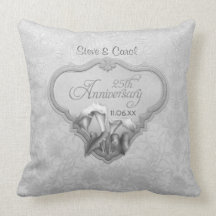Anniversaire argenté de zantedeschia - personnalis oreiller