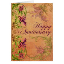 Anniversaire baroque carte de vœux