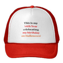 Anniversaire de 54 Halloween Casquettes De Camionneur