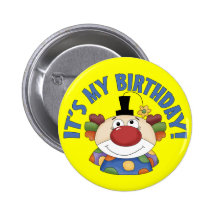 Anniversaire de clown badge avec épingle