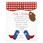 Anniversaire de cow-girl de denim invitations
