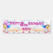 Anniversaire de enfant autocollants pour voiture
