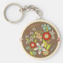 Anniversaire de floraison Keychain Porte-clef