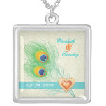 Anniversaire de mariage de coeur de bijou de plume bijouterie fantaisie