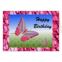 Anniversaire de papillon carte