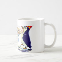 Anniversaire de pingouin mug à café