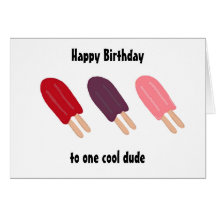 Anniversaire de Popsicle Carte De Vœux