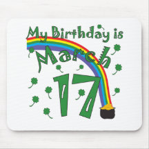 Anniversaire du jour de St Patrick Tapis De Souris