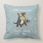 Anniversaire du mariage Cats10th sur la personnali Oreillers