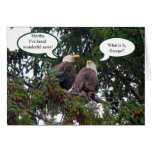 Anniversaire heureux, carte d'Eagles chauve