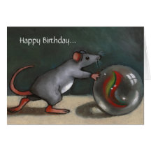 Anniversaire : Marbres perdus : Drôle : Art origin Cartes De Vœux