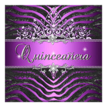 Anniversaire noir rose pourpre de Quinceanera de z Invitations