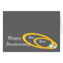 Anniversaire-Personnaliser argentée heureuse Cartes De Vœux